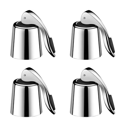 Stainless Steel Wine Bottle Stopper with Silicone Seal