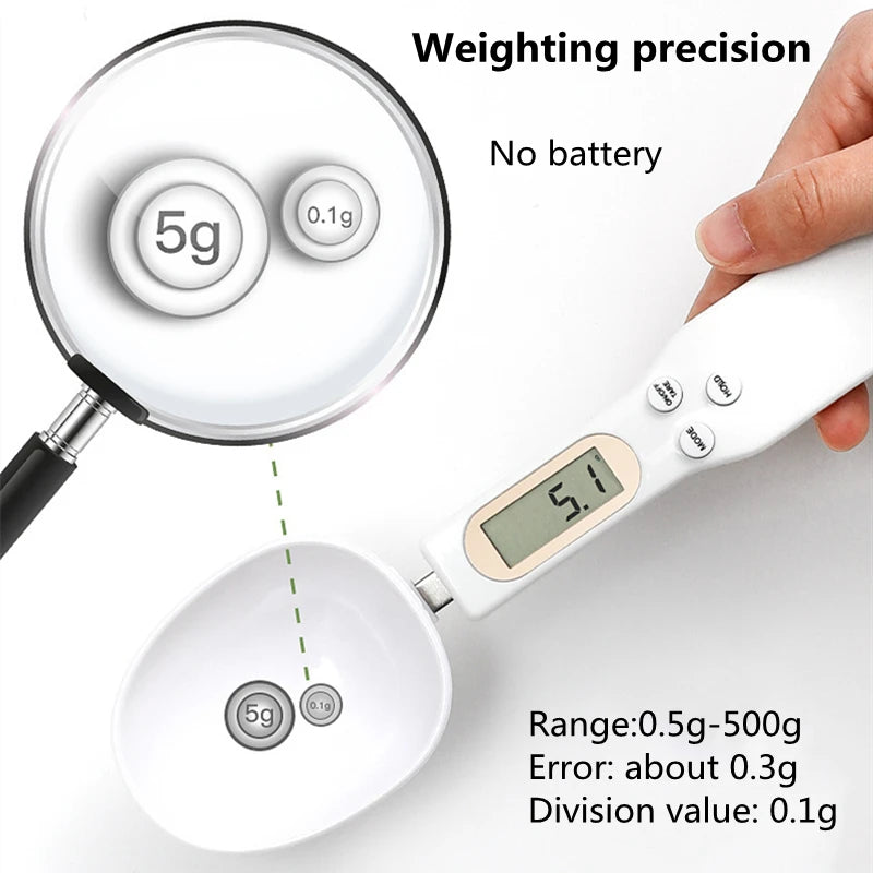 Kitchen Electronic Scale 500G 0.1G LCD Digital Measuring Spoon Food Flour Spoon Scale Mini Kitchen Tool for Milk Coffee Scale