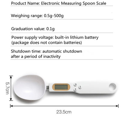 Kitchen Electronic Scale 500G 0.1G LCD Digital Measuring Spoon Food Flour Spoon Scale Mini Kitchen Tool for Milk Coffee Scale