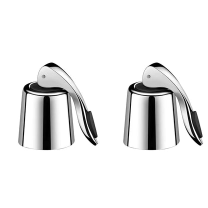 Stainless Steel Wine Bottle Stopper with Silicone Seal